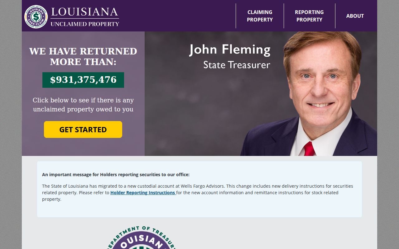 Bossier City resident lookup in Louisiana unclaimed property records